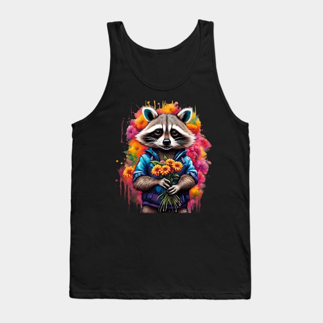 cute raccoon Tank Top by mdr design